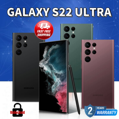 NEW Samsung Galaxy S22 Ultra 5G SM-S908U 128/256/512GB FACTORY UNLOCKED GSM CDMA