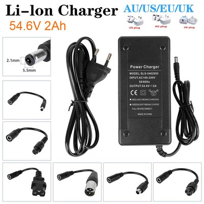 Elektroroller 54.6V 2A Lithium Batterie Ladegerät mit 6PCS Ladekabel Adapter FCS