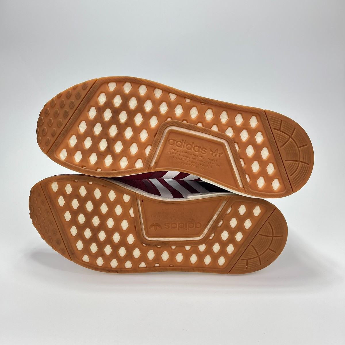 Adidas NMD R1 Burgundy Gum Sole Athletic Lifestyle Shoes 