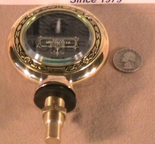 1928-1931 Model A Ford Wreath Rim Brass Moto Meter Temp Gauge Wboyce Logo