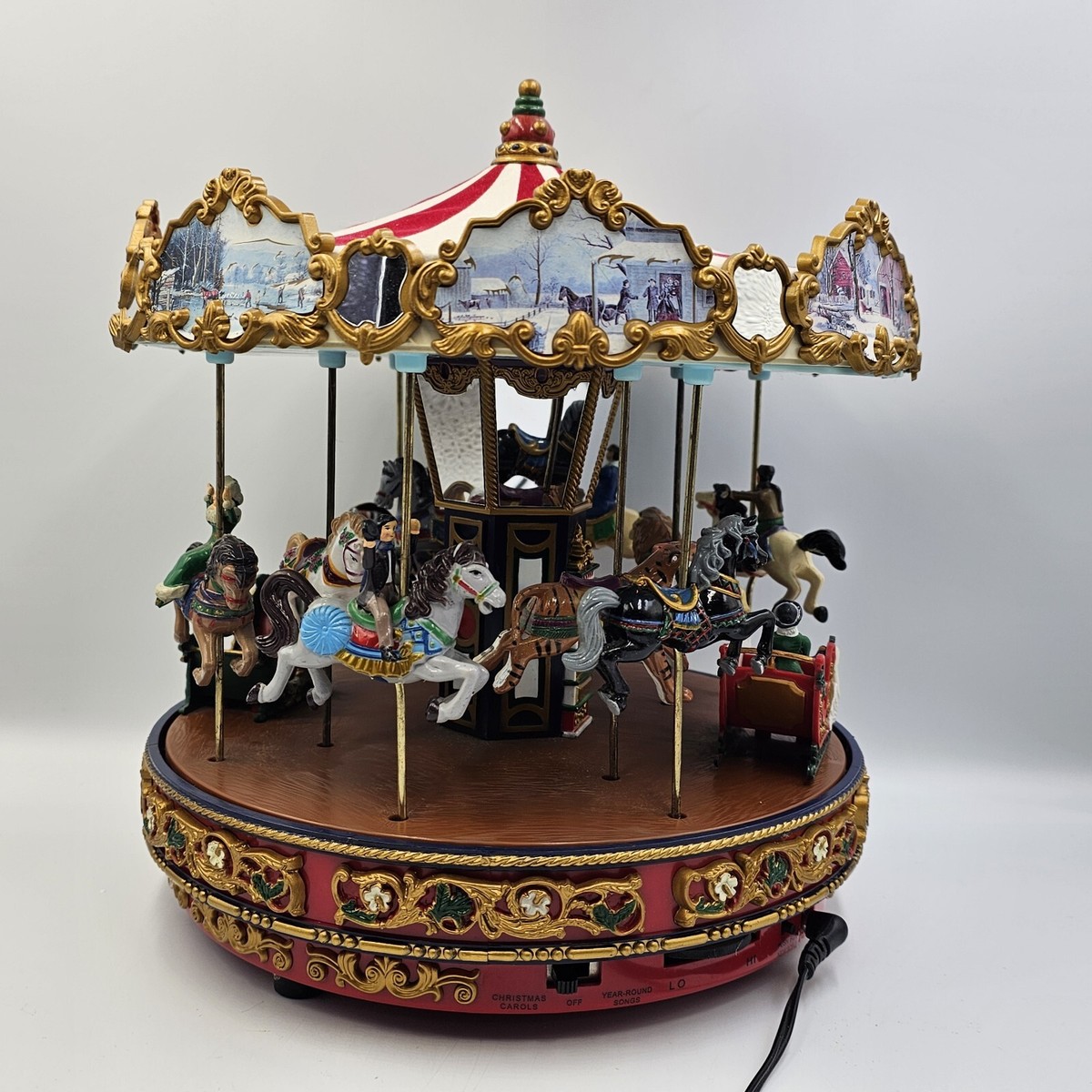 いく　Mr. Christmas 遊園地オルゴール2点 2003 Animated Mr Christmas Gold Label Collection Holiday Winter