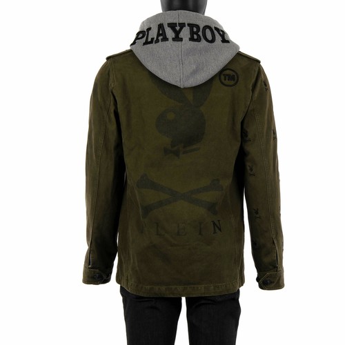 Philipp Plein - Army Parka Jacke with Hoody Green M