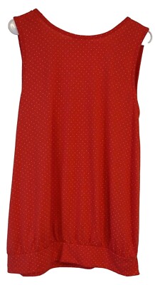 zena❤︎ Zena Top Sleeveless Ruffled Collar Polka Dot Print Size 18 | eBay