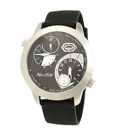 Новый MARC ECKO E11510G1 двойной время черный 43 мм St стали смолы мужские круглые часы #108 - Изображение 2 из 4