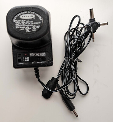 Belkin F3A113 Universal AC Adapter 120VAC  w/Volt Change Switch 1.5-12V 300mA