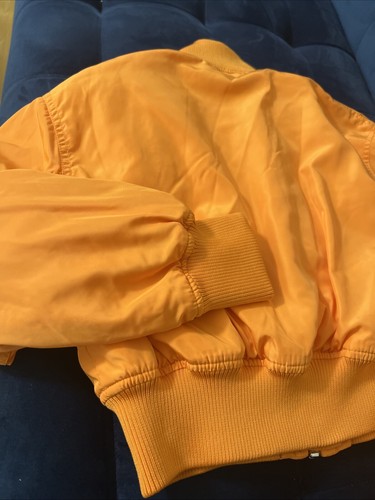 H&M Kids Orange Zip-Up Jacket Long Sleeve, Size US12 No Hood Stylish Pre Owned - Picture 15 of 16