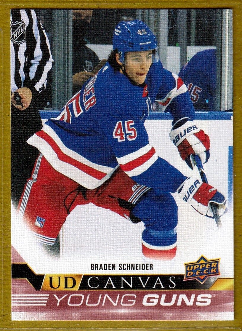 2022-23 Upper Deck Young Guns UD Canvas #C105 Braden Schneider RC - NY Rangers
