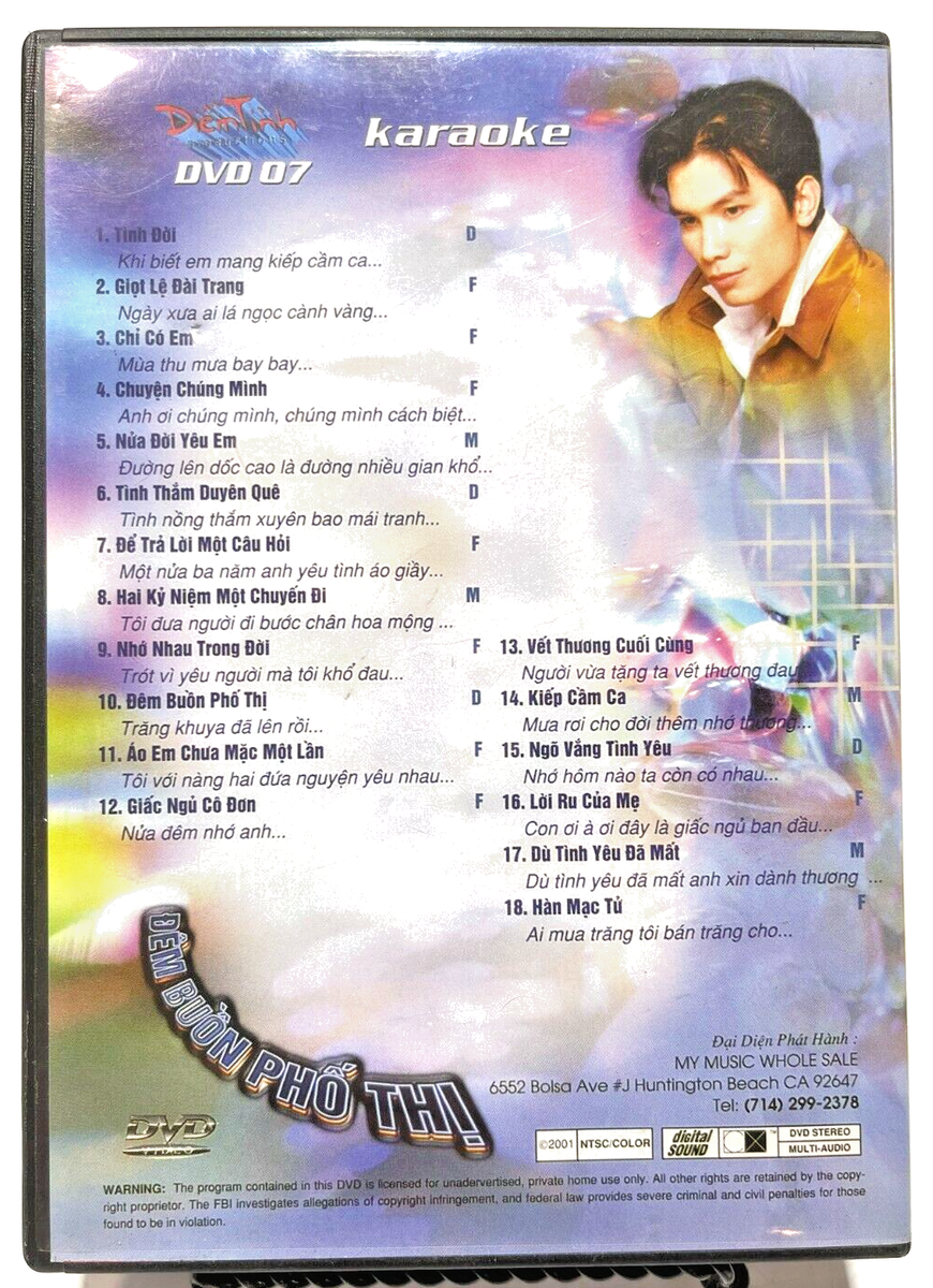 Dem Buon Pho Th! Karaoke DVD Australia
