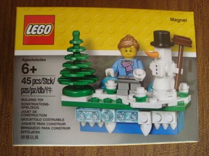 lego christmas magnet