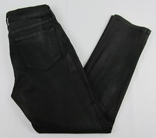 NYDJ Not your daughters jeans Skinny Coated Lift Tuck USA Made Black Womens 6 P