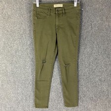 Gap 1969 Jeans Women's Size 27R Easy Legging Denim Green Cotton Blend