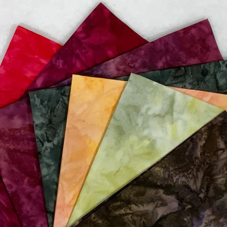 Lot of 14 Random Handpaint Fat Quarters Lunn Fabrics Artisan Batiks Cotton FQ - Image 2 of 3