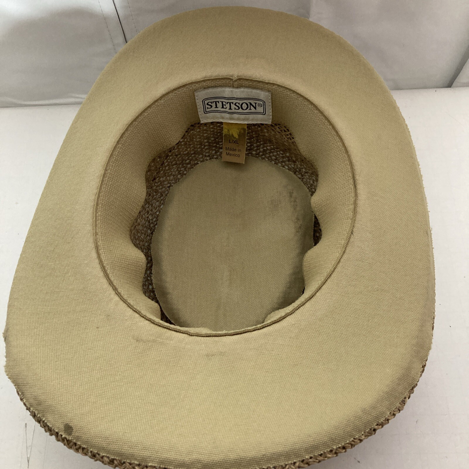 Stetson Gambler Seagrass Straw Outdoorsman Golf Hat Some Stains See