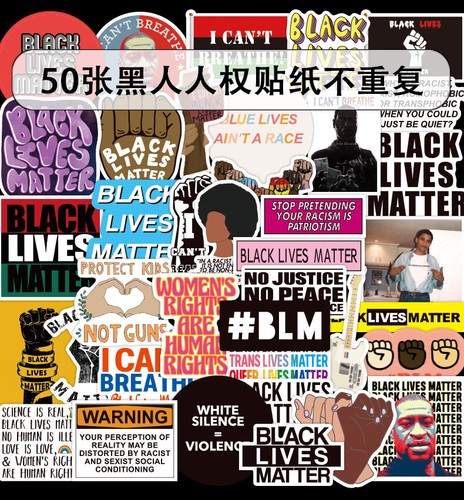 50 BLM Black Lives Matter Aufkleber Laptop Flasche Skateboard Sammelalbum Vinyl Decals - Bild 9 von 9