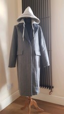 Grey Wool Blend Coat With Hood Brand New L Kendall + Kylie
