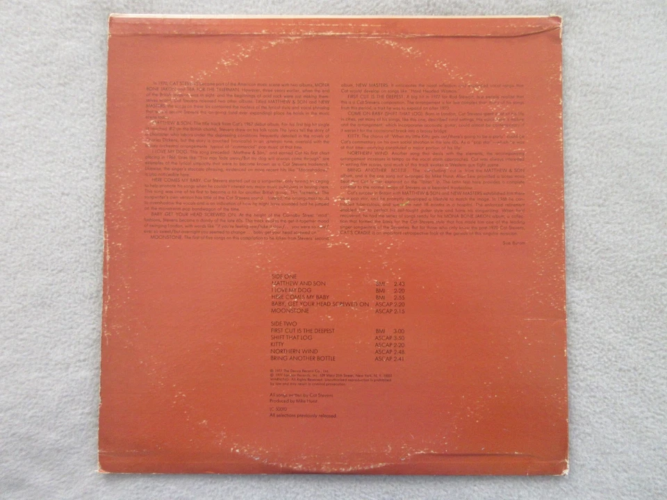 Cat Stevens CAT’S CRADLE Vinyl LP (London LC 50010) Compilation (1977) - Image 3 of 4