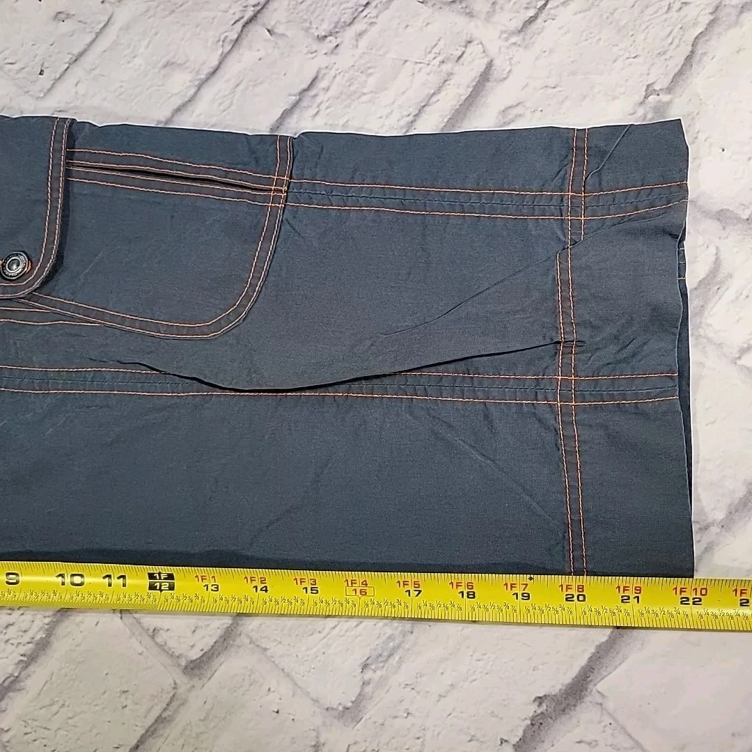 prana breathe capri hiking orange stitch cargo pants