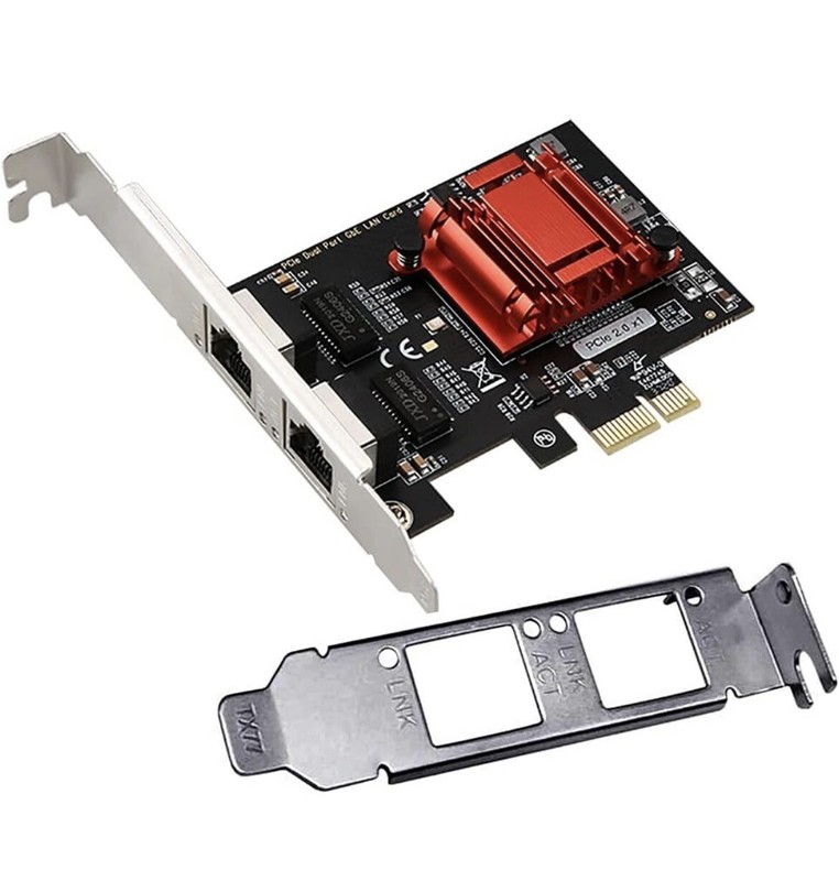 Dual-Port PCIe Gigabit Network Card 1000M PCI Express Ethernet Adapter with Inte