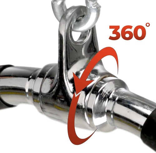 Versatile 30-Inch Universal Curl Bar for Cable Machines - Rubber Hand Grips - Picture 6 of 9