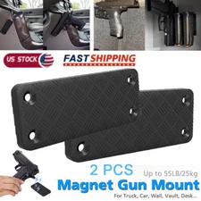 2-Pack Magnetic Gun Holder Holster Safe Organizer Pistol concealed Vehicle Mount