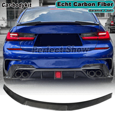 Carbon Fiber Rear Spoiler Wrecking Edge Lip Spoiler Fits BMW G20 320i M340i G80 M3