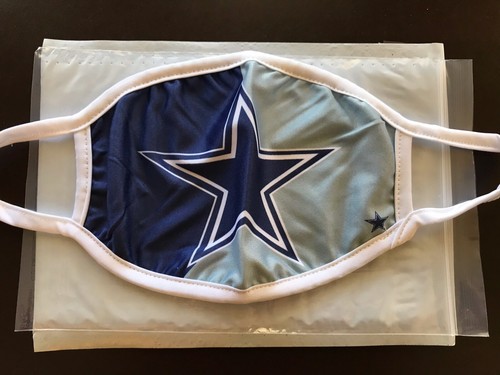 Dallas Cowboys NFL 100% Cotton Face Mask Fast Shipping USA Seller - Picture 2 of 6