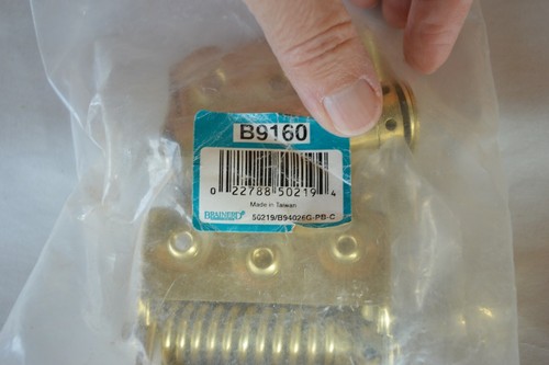 Brainerd Screen Door Spring Hings Gold Tone Metal Pkge of 2 w Screws #B9160 - Picture 6 of 11