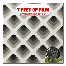 Hydrographic film Shades of Gray Geometric hydro dipping 7' x 20" hydro dip