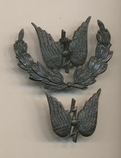 Royal Australian Air Force Wireless Operator Sleeve badge metal WWII make pair