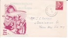 AFD5087) Australia 1951 3d red KGVI on Wide World FDC. Addressed.