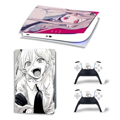 Skin PS5 Chainsaw Man – Autocollant Vinyle Console + 2 Skins Manette, Au Choix