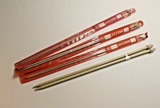 Vintage Bernat Plastic Knitting Needles 14 Inch Pairs Single Point Straight