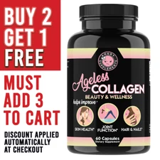 Angry Supplements Ageless Collagen for Healthy Skin, Joints, Hair & Nails 1-Pack