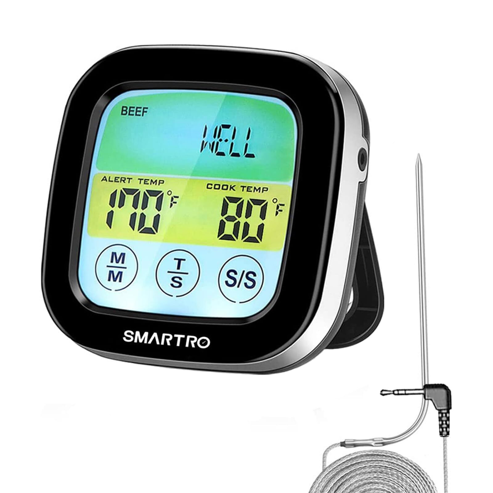 ST59 Digital Meat Thermometer for Oven BBQ Grill Kitchen Food Cooking with 1 ...