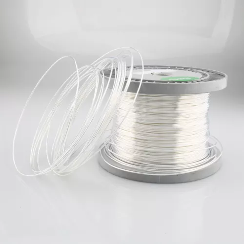1meter 5N Solid Core Silver With PTFE HiFi Analogue Speaker Audio Cable Wire DIY