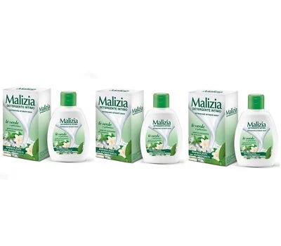 MALIZIA ITALY MALIZIA grüner tee & Jasmin INTIMSEIFE Flüssigseife 3x 200 ml ohne Parabene