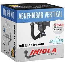 Anhängerkupplung abnehmbar vertikal für Audi Q7 4L + E-Satz 13-pol spezifisch