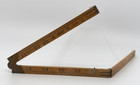 VINTAGE LUFKIN NO. 751 BOXWOOD & BRASS 2-FOOT FOUR-FOLD RULE — photo 6