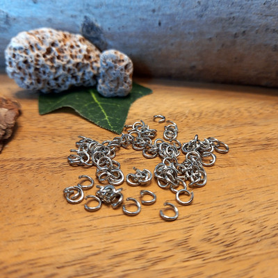 100 Biegeringe offen Edelstahl Ø4x0,7mm Schmuckherstellung DIY (16)