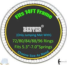 Trampoline Replacement Mat,Mat Diameter:11.97-12.56Ft,Fits 14Ft Trampoline Frame