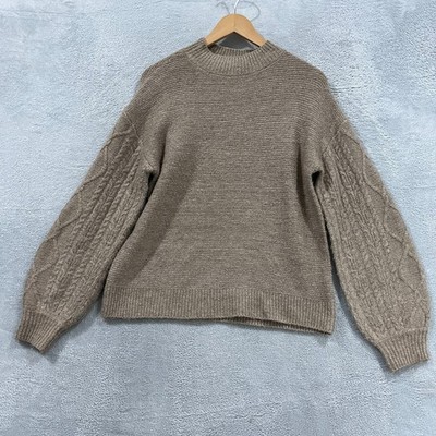Vigoss Sweater Womens Small Oversized Pullover Cable Knit Cottagecore