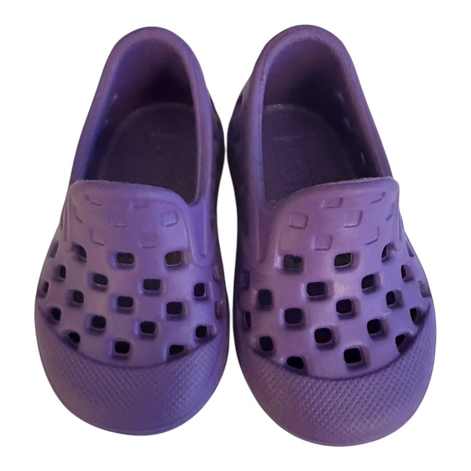 Vans TD Zapatos Sin Cordones TRK Bebé Talla 2 Púrpura Goma Impermeable ¡ENVÍO RÁPIDO! Foto 3 de 4