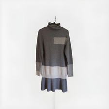 McQ Alexander McQueen Sweater Dress Sz Small Gray Wool Cashmere Lagenlook