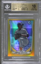 2014 Bowman Gold 14/25 Rafael Montero #BM-NYM3 BGS 10 PRISTINE 0b5
