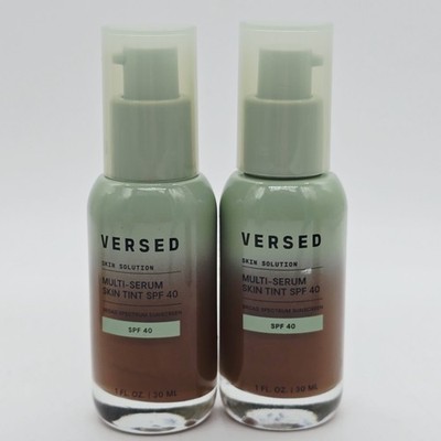 Lot Of 2 Versed Skin Solution Multi-Serum Skin Tint SPF 40 Shade 12W Exp 11/26
