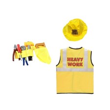 Construction Worker Costume Children Party Outfit Kids Cosplay Clothes
