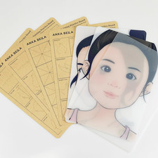 Reusable Face Paint Practice Board,7pcs Face Painting Practice Sheet with Variou