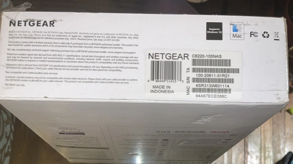 NETGEAR AC1200 Cable Modem WiFi Router C6220 Compatible With All  Providers - Image 4 of 4