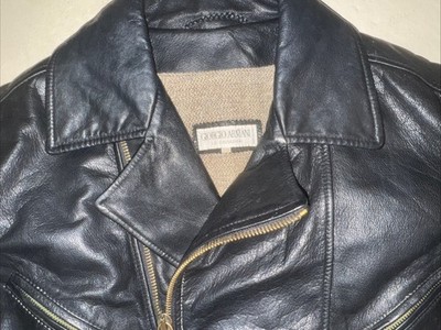 ジャケット・アウター 90s armani jeans leather flight jacket 1990's Armani Jeans Leather Bomber Jacket - Sold Armani