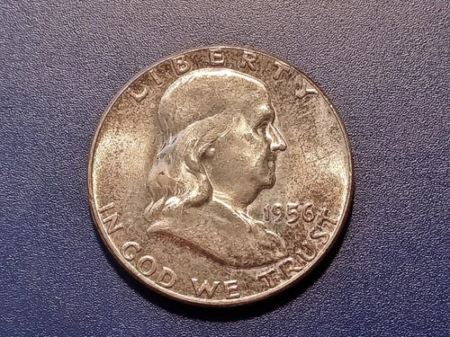 Beautifully Toned 1956 Gem BU Franklin Half Dollar